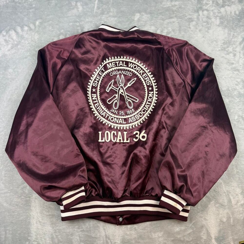 Dunbrooke Men's Burgundy and Purple Jacket